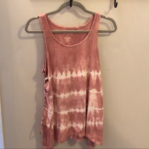 American Eagle Outfitters Tops - AE Soft & Sexy rib pink tie dye tank w/ tie sides American Eagle Outfitters Tops - AE Soft & Sexy rib pink tie dye tank w/ tie sides